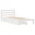 Produktbild 3 för Sängram utan madrass vit 90x190 cm massiv furu