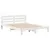 Produktbild 5 för Sängram utan madrass vit 120x190 cm massiv furu