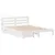Produktbild 3 för Sängram utan madrass vit 140x190 cm massiv furu