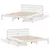 Produktbild 9 för Sängram utan madrass vit 140x190 cm massiv furu