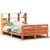 Produktbild 2 för Sängram utan madrass vaxbrun 140x190 cm massiv furu