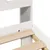 Produktbild 9 för Säng med bokhylla utan madrass vit 160x200cm massiv furu