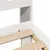 Produktbild 9 för Säng med bokhylla utan madrass vit 90x190cm massiv furu