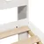 Produktbild 9 för Säng med bokhylla utan madrass vit 120x190 cm massiv furu