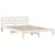 Produktbild 5 för Säng med bokhylla utan madrass vit 140x190cm massiv furu