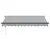 Produktbild 3 för Markis automatiskt infällbar antracit&vit 300x250 cm