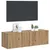 Produktbild 3 för Väggmonterad tv-skåp artisan ek 100x30x30 cm konstruerat trä