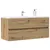 Produktbild 3 för Tvättställsskåp ek 100x38,5x45 cm konstruerat trä
