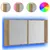 Produktbild 2 för Spegelskåp med LED artisan ek 90x12x45 cm konstruerat trä
