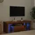 Produktbild 8 för TV-bänk med LED-lampor åldrat trä 120x36,5x40cm konstruerat trä