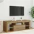 Produktbild 4 för TV-bänk med LED-lampor artisan ek 120x36,5x40cm konstruerat trä
