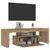 Produktbild 5 för TV-bänk med LED-lampor artisan ek 120x36,5x40cm konstruerat trä