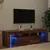 Produktbild 3 för TV-bänk med LED-lampor åldrat trä 140x36,5x40cm konstruerat trä