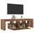 Produktbild 5 för TV-bänk med LED-lampor åldrat trä 140x36,5x40cm konstruerat trä