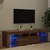 Produktbild 3 för TV-bänk med LED-lampor artisan ek 140x36,5x40cm konstruerat trä