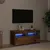 Produktbild 3 för TV-bänk med LED-lampor åldrat trä 90x35x40 cm konstruerat trä