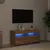 Produktbild 3 för TV-bänk med LED-lampor artisan ek 90x35x40 cm konstruerat trä