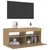 Produktbild 5 för TV-bänk med LED-lampor artisan ek 90x35x40 cm konstruerat trä