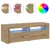 Produktbild 4 för TV-bänk med LED-lampor artisan ek 120x35x40 cm konstruerat trä