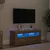 Produktbild 3 för TV-bänk med LED-lampor artisan ek 90x35x40 cm konstruerat trä