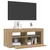Produktbild 5 för TV-bänk med LED-lampor artisan ek 90x35x40 cm konstruerat trä