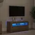 Produktbild 10 för TV-bänk med LED-lampor artisan ek 90x35x40 cm konstruerat trä