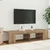 Produktbild 4 för TV-bänk med LED-lampor artisan ek 135x39x30 cm konstruerat trä