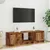 Produktbild 3 för TV-bänk med LED-lampor åldrat trä 120x30x36 cm konstruerat trä