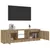 Produktbild 4 för TV-bänk med LED-lampor artisan ek 120x30x36 cm konstruerat trä