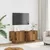 Produktbild 3 för TV-bänk med LED-lampor åldrat trä 100x35x40 cm konstruerat trä