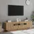 Produktbild 4 för TV-bänk med LED-lampor artisan ek 160x35x40 cm konstruerat trä