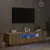Produktbild 5 för TV-bänk med LED-lampor artisan ek 160x35x40 cm konstruerat trä