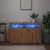 Produktbild 4 för Skänk med LED artisan ek 115,5x30x75 cm konstruerat trä