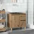 Produktbild 3 för Tvättställsskåp ek 65x33x60 cm konstruerat trä