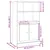 Produktbild 10 för Högskåp ek 60x35,5x103,5 cm konstruerat trä
