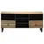 Produktbild 3 för Tv-bänk svart 100x33,5x46 cm massivt grovt mangoträ