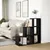 Produktbild 4 för Bokhylla/Rumsavdelare 3 hyllplan svart 99x29x99 cm konstr. trä