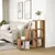 Produktbild 4 för Bokhylla/Rumsavdelare 3 hyllplan ek 99x29x99 cm konstruerat trä