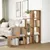 Produktbild 4 för Bokhylla/Rumsavdelare 4 hyllor 131,5x29x131,5cm konstruerat trä