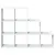 Produktbild 5 för Bokhylla/Rumsavdelare 3 hyllor 137,5x29x103,5cm konstruerat trä
