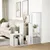 Produktbild 4 för Bokhylla/Rumsavdelare 3 hyllor vit 123x29x123cm konstruerat trä