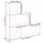 Produktbild 11 för Bokhylla/Rumsavdelare 3 hyllor vit 123x29x123cm konstruerat trä