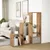 Produktbild 4 för Bokhylla/Rumsavdelare 3 hyllor ek 123x29x123 cm konstruerat trä