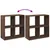 Produktbild 8 för Bokhylla/Rumsavdelare brun ek 69,5x29x69,5 cm konstruerat trä