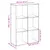 Produktbild 11 för Bokhylla/Rumsavdelare svart 69,5x29x103,5 cm konstruerat trä