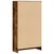 Produktbild 6 för Bokhylla rökfärgad ek 60x24x109 cm konstruerat trä