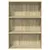 Produktbild 4 för Bokhylla sonoma-ek 80x30x114 cm konstruerat trä