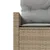 Produktbild 7 för Trädgårdssoffa med bord och dynor halvrund beige konstrotting