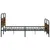 Produktbild 6 för Sängram utan madrass metall rökfärgad ek 160x200 cm