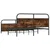 Produktbild 7 för Sängram utan madrass metall rökfärgad ek 193x203 cm
